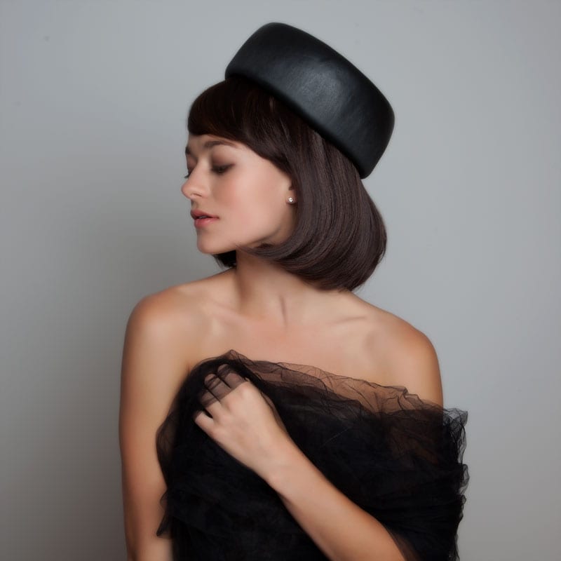 Leather Pillbox | Millinery Treasures