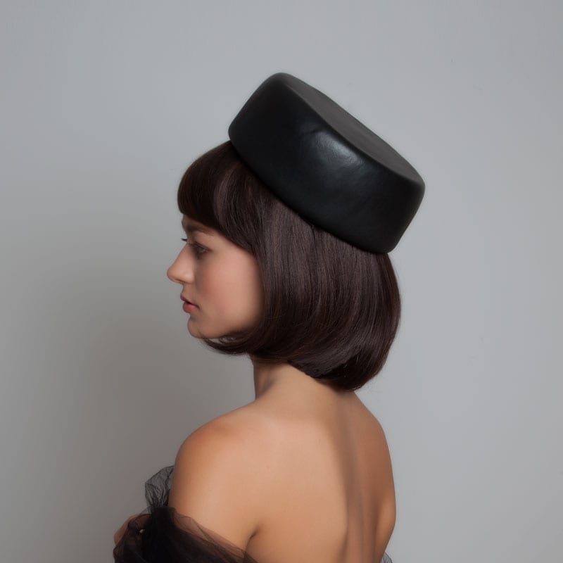 Leather Pillbox | Millinery Treasures